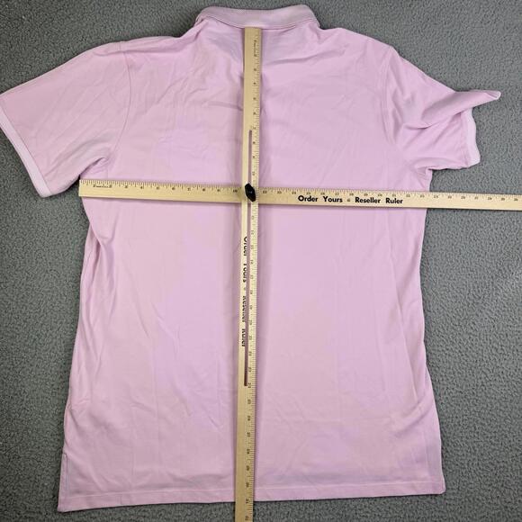 Greyson Polo Mens XLShirt Pink Solid Performance Pima Cotton Wolf Golf Shirt - Picture 9 of 12